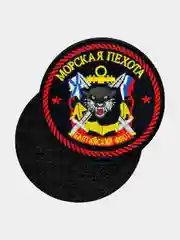 Черный нашивка шеврон на одежду Балтийский флот, на липучке