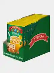 Суп-пюре быстрого приготовления СУПЕРСУП Куриный с сухариками, 17г, 10 штук