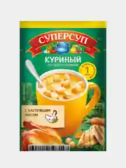 Суп-пюре быстрого приготовления СУПЕРСУП Куриный с сухариками, 17г, 10 штук