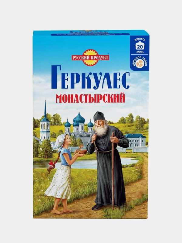 Хлопья овсяные РУССКИЙ ПРОДУКТ Геркулес Монастырский, 500г, 3 штуки