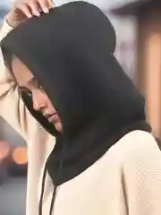 Капор женский вязаный, капюшон