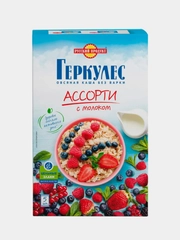 Овсяная каша РУССКИЙ ПРОДУКТ Геркулес Ассорти с молоком, 35г, 5 штук