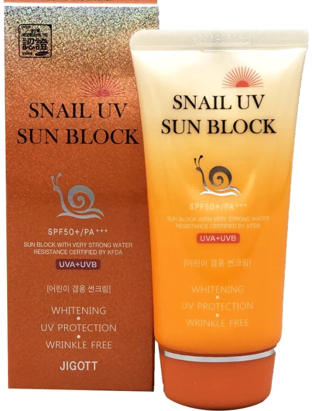 Солнцезащитный крем JIGOTT SPF50+/PA+++, с улиточным муцином, 70 мл