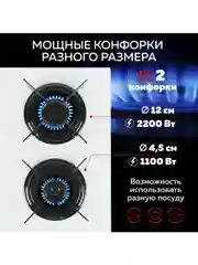 Варочная панель газовая встраиваемая GFGRIL GF-HBG102W с автоподжигом