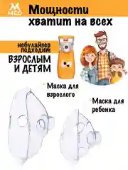 MESH ингалятор небулайзер, для детей и взрослых MVMED