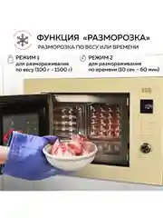 Микроволновая печь встраиваемая GFGRIL GF-MWO2150BI с автоподжигом
