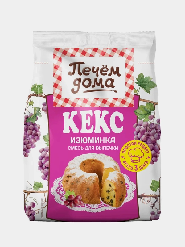 Смесь для выпечки ПЕЧЕМ ДОМА "Кекс Изюминка", 300 г