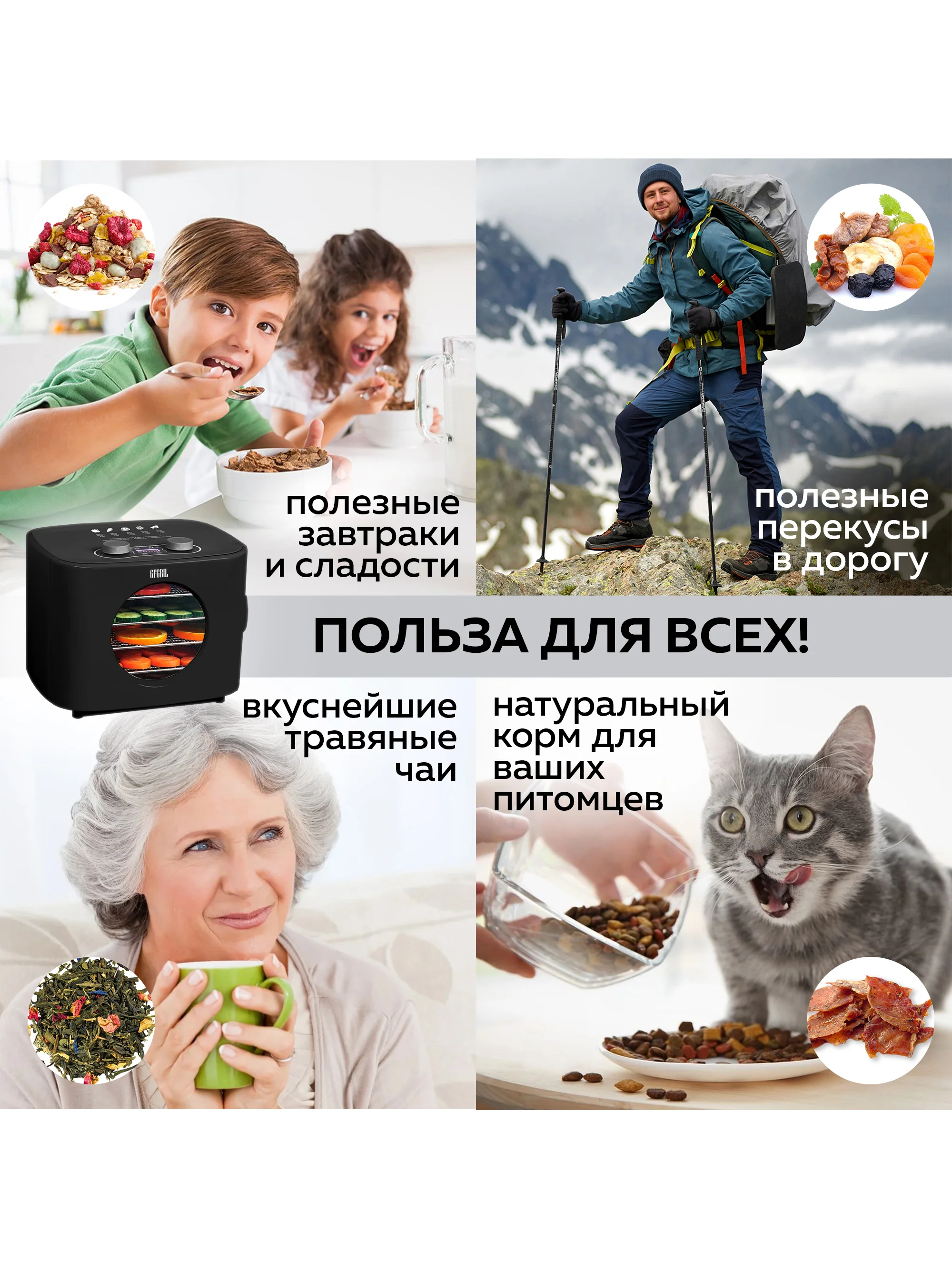 Электрическая сушилка для овощей и фруктов GFgril GFD-003