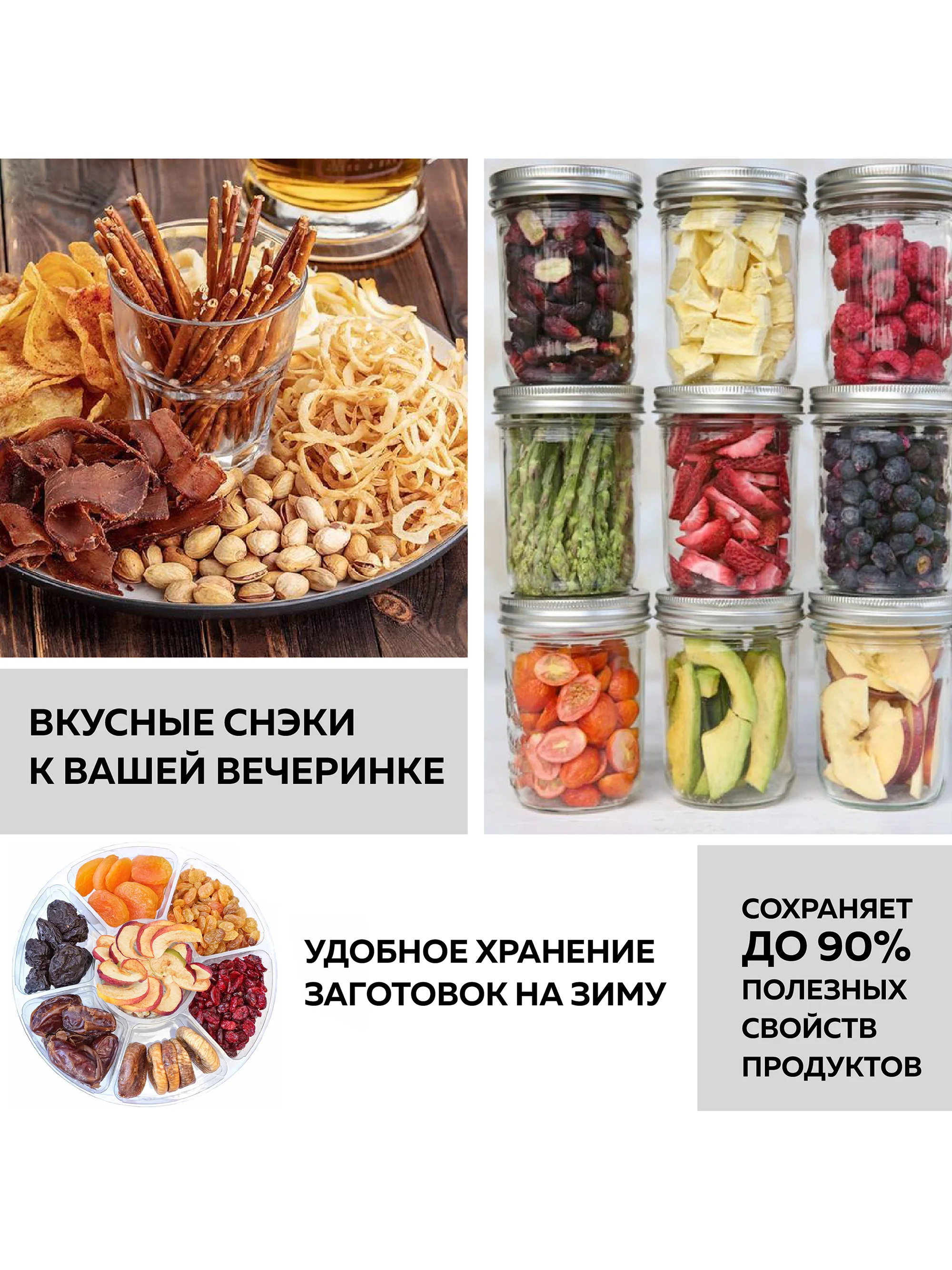 Электрическая сушилка для овощей и фруктов GFgril GFD-003