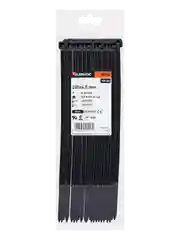Стяжка-хомут нейлоновая Elematic чёрная, 200 х 4,5 мм, 100 шт/упак
