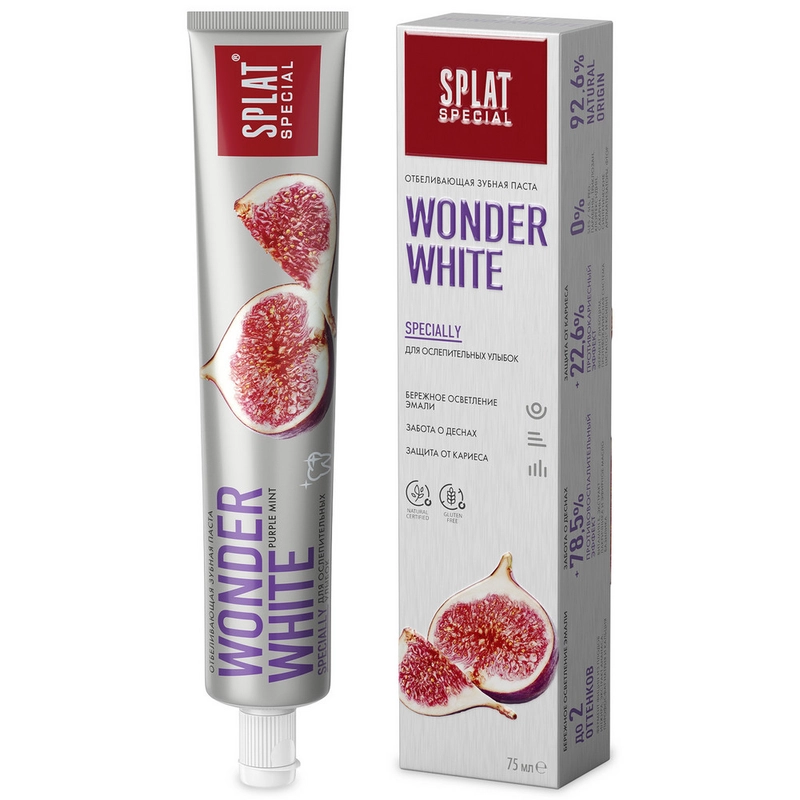 Зубная паста SPLAT Special Wonder white, для отбеливания зубов, 75 мл