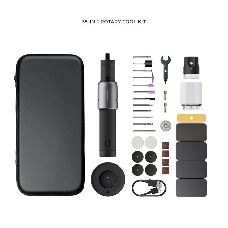 Беспроводная шлифовальная машинка-гравер HOTO 35in1 Rotary Tool Kit, 25000 об/мин