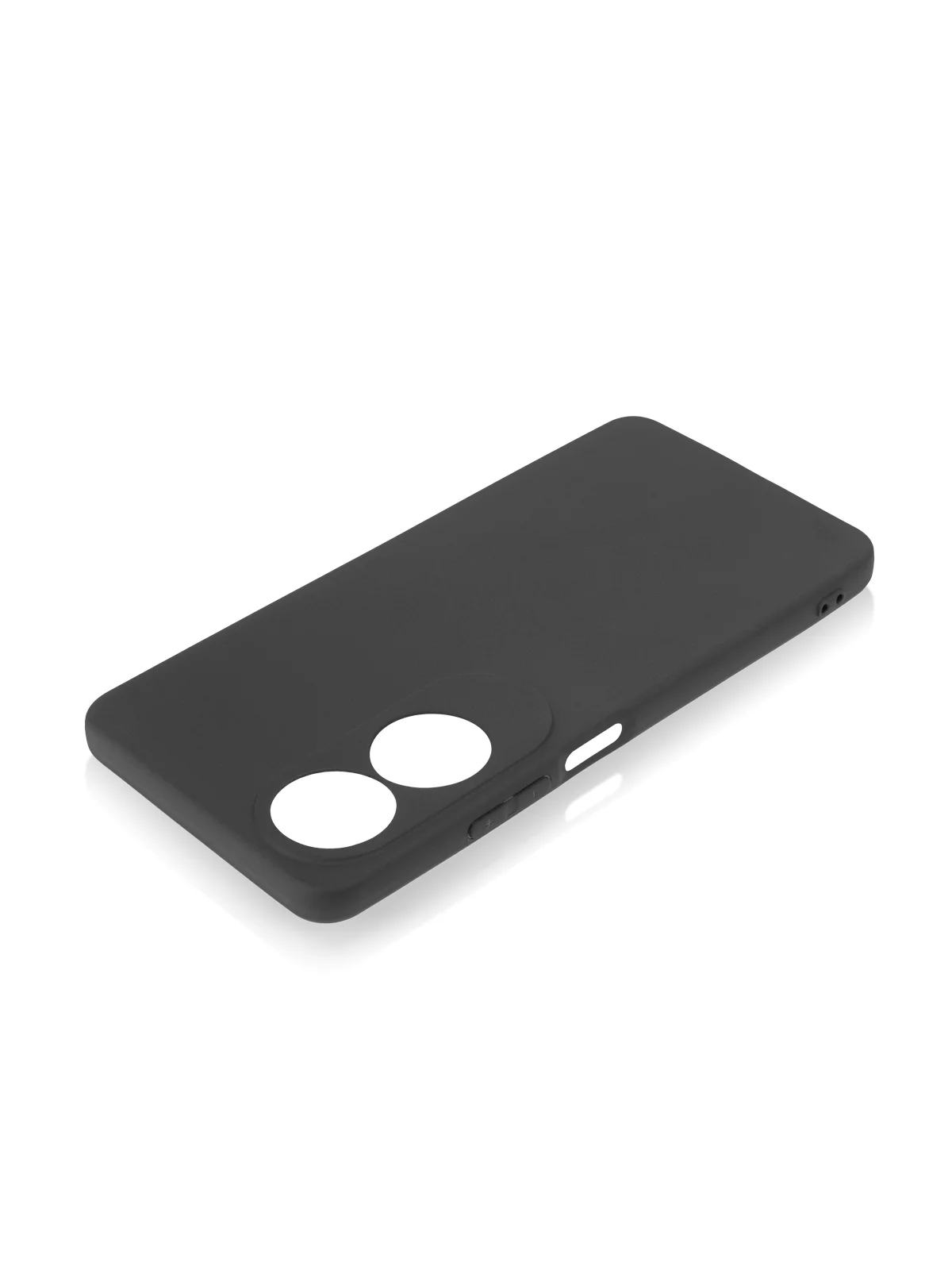 Черный чехол для Oppo A60 силиконовый ROSCO матовый/ прозрачный тонкий с защитой камер