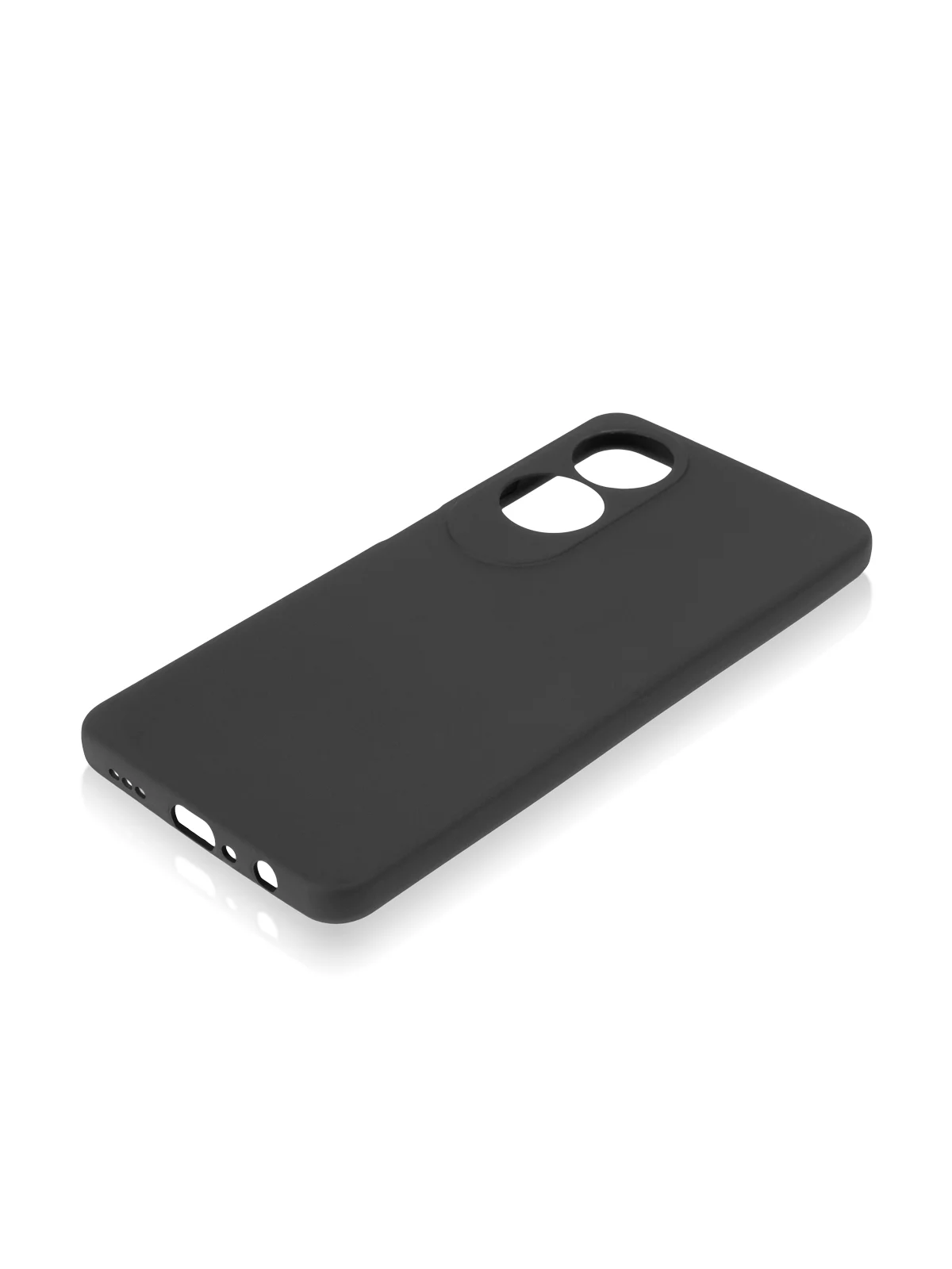 Черный чехол для Oppo A60 силиконовый ROSCO матовый/ прозрачный тонкий с защитой камер