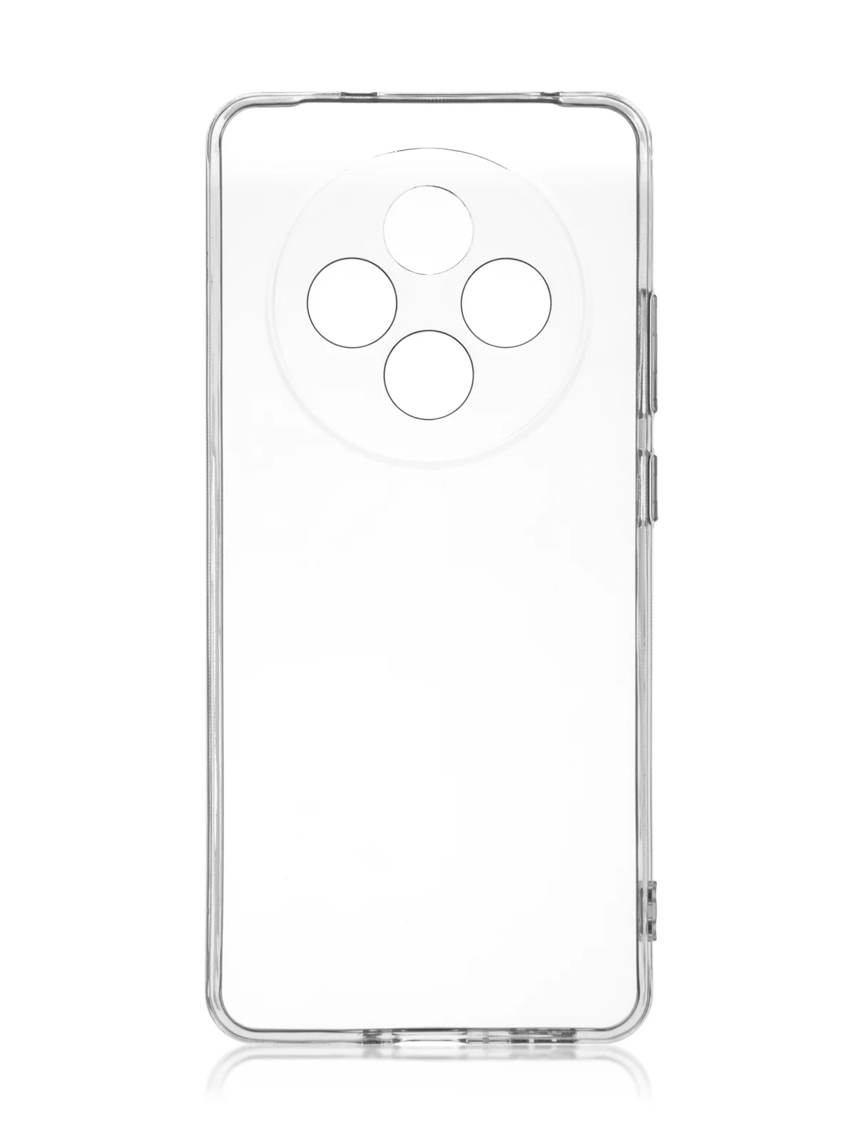 Прозрачный чехол для Oppo Reno 12F силиконовый ROSCO матовый/ прозрачный тонкий с защитой камер