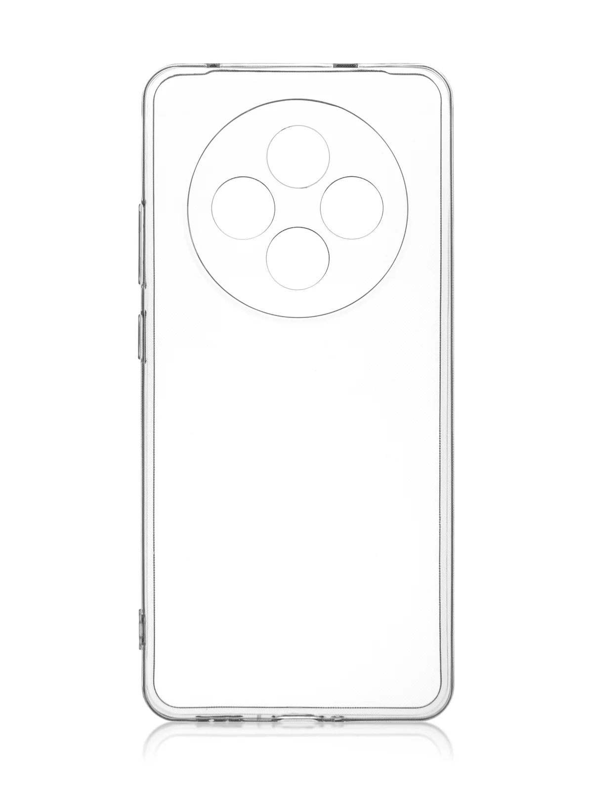 Прозрачный чехол для Oppo Reno 12F силиконовый ROSCO матовый/ прозрачный тонкий с защитой камер