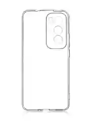 Прозрачный чехол для Oppo Reno 12 Pro силиконовый ROSCO матовый/ прозрачный тонкий с защитой камер