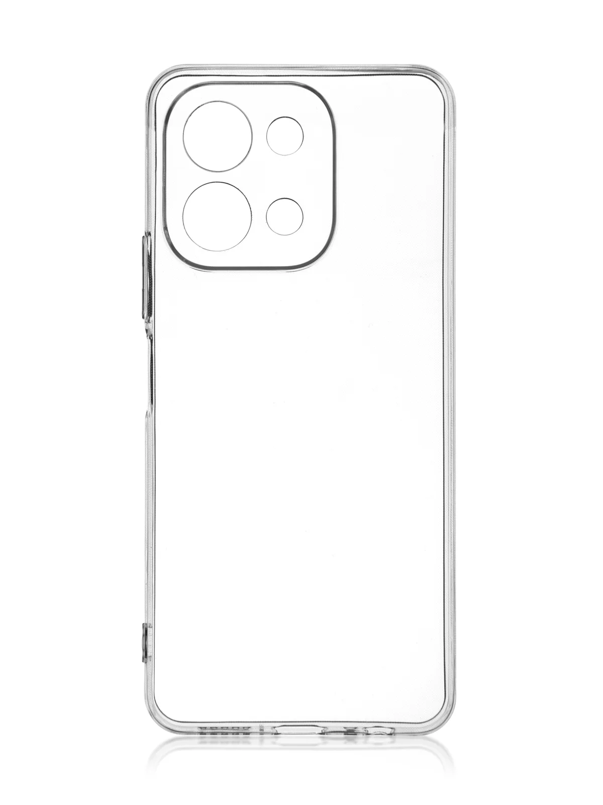 Прозрачный чехол для Vivo Y28 4G силиконовый ROSCO матовый/ прозрачный тонкий с защитой камер