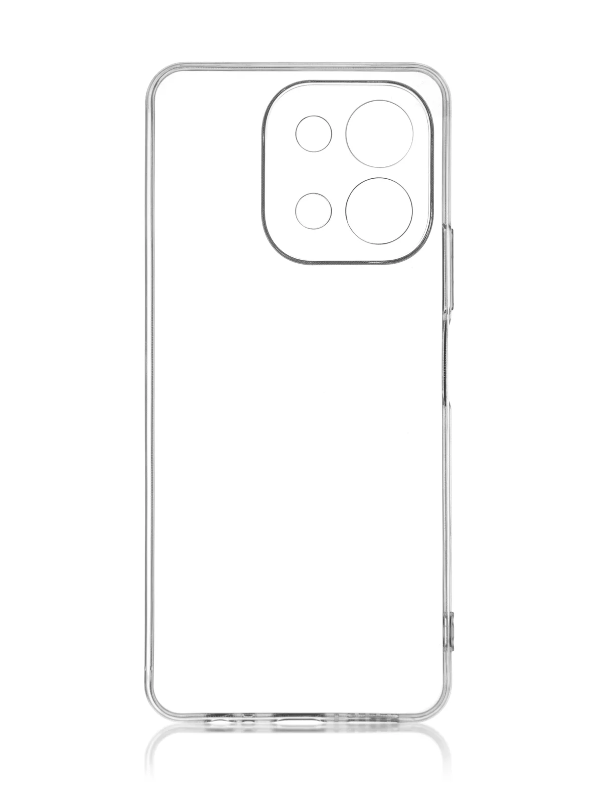 Прозрачный чехол для Vivo Y28 4G силиконовый ROSCO матовый/ прозрачный тонкий с защитой камер