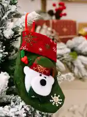Белый новогодние носки для подарков