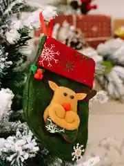 Коричневый новогодние носки для подарков