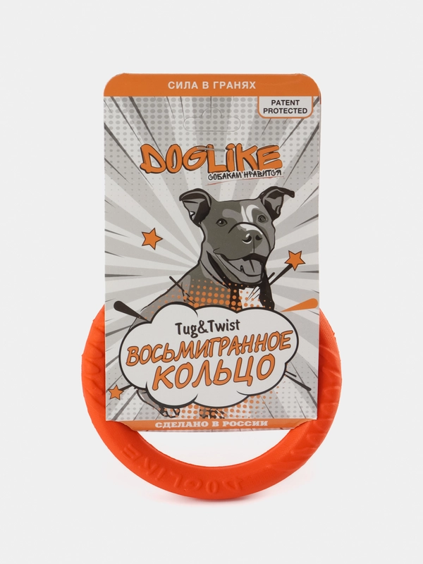 Кольцо DogLike для собак восьмигранное крохотное оранжевое