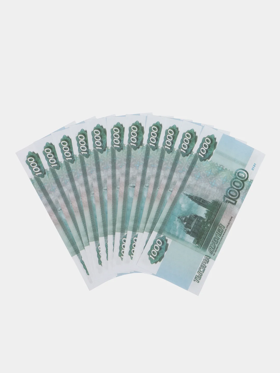 Пачка купюр 1000 рублей