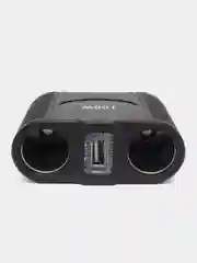 Разветвитель прикуривателя авто на 2 гнезда с usb, авто разветвитель