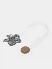 Подхват для штор Цветок ромашка, d = 5,5 см, цвет серебряный