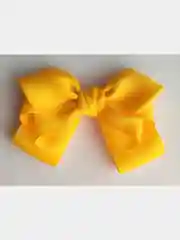 Желтый бант на заколке для девочки, 1 шт