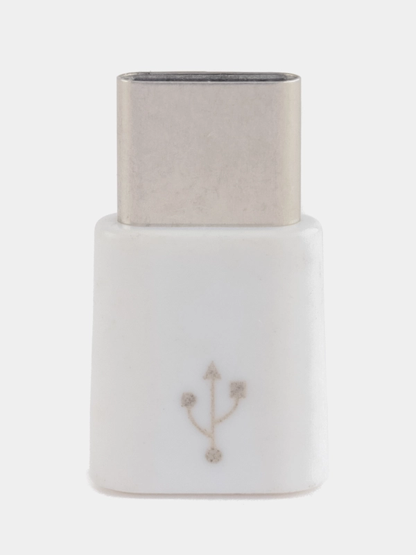 Переходник с Micro-USB на Type-C, белый