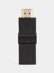 Переходник для кабеля HDMI с поворотом 180 градусов черный