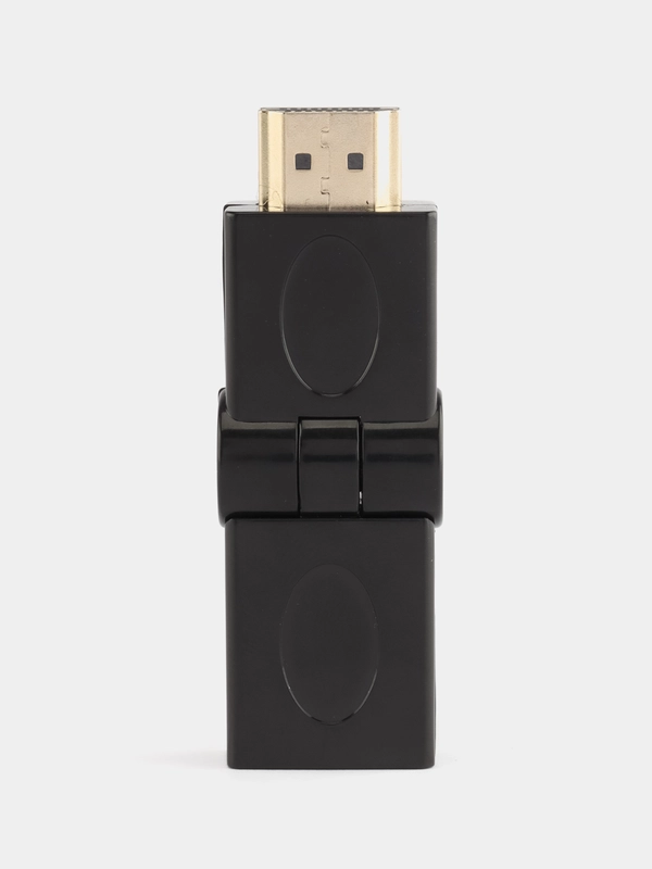 Переходник для кабеля HDMI с поворотом 180 градусов черный