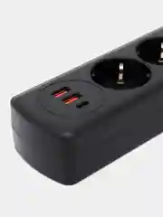 Сетевой фильтр с USB с заземлением. Удлиннитель сетевой SKYBET. Длина 1м90, 4 евро розетки