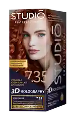 Стойкая краска для волос STUDIO PROFESSIONAL 3D Holography, 7.35 ярко-рыжий, 115 мл