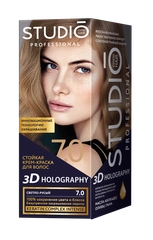 Стойкая краска для волос STUDIO PROFESSIONAL 3D Holography, 7.0 светло-русый, 115 мл