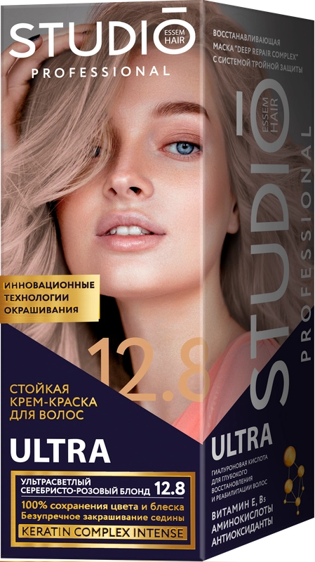 Стойкая краска для волос STUDIO PROFESSIONAL 3D Holography, 12.8, 115 мл