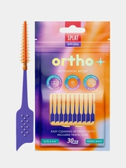 Межзубный ершик с эластичным кончиком SPLAT SMILEX ORTHO+, со вкусом мяты, мягкий, 30 штук