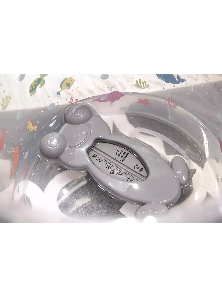 Термометр для ванной и комнаты BabyJem Лягушка Grey
