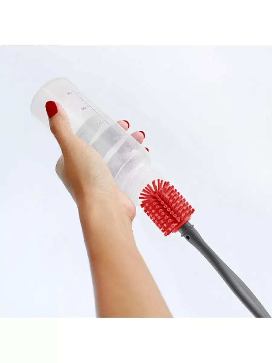 Ершик для чистки бутылочек и сосок BabyJem Red 723