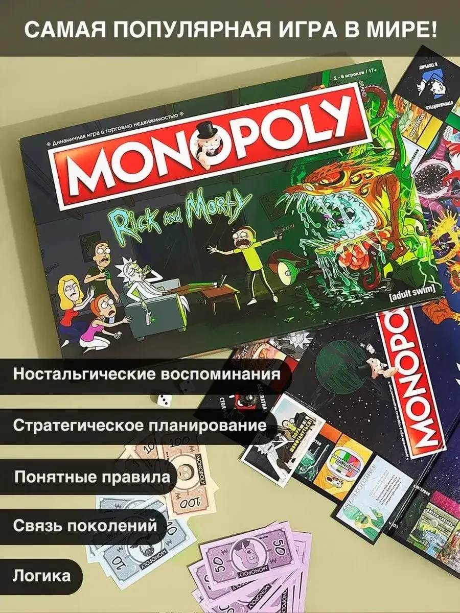 Настольная игра Winning Moves Monopoly Rick and Morty