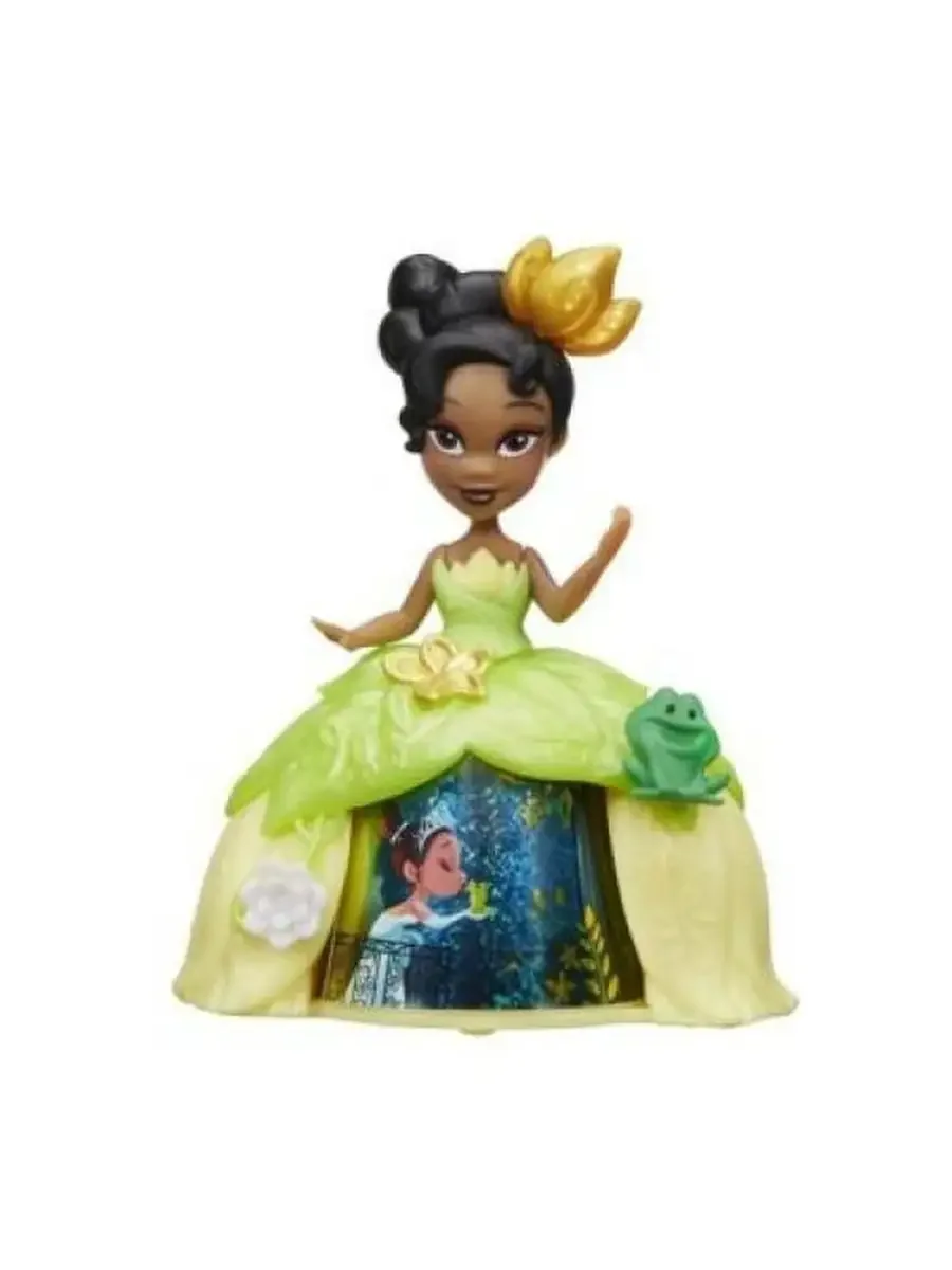 Кукла DISNEY PRINCESS Тиана в платье с волшебной юбкой, B8962/B8963