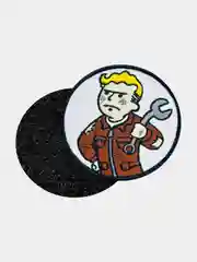 Белый нашивка шеврон на одежду Fallout с ключом, на липучке