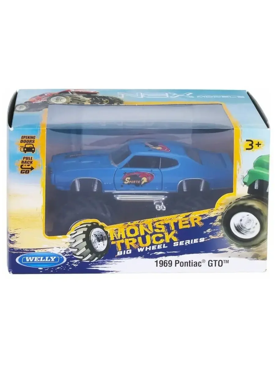 Металлическая модель Welly 1969 Pontiac GTO 1:38