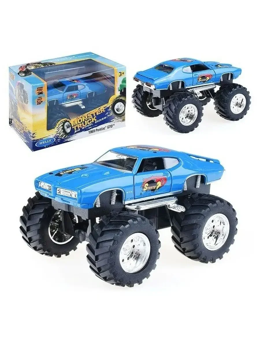 Металлическая модель Welly 1969 Pontiac GTO 1:38