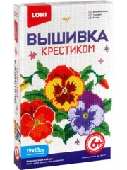 Набор для творчества Вышивка мулине Lori Анютины глазки