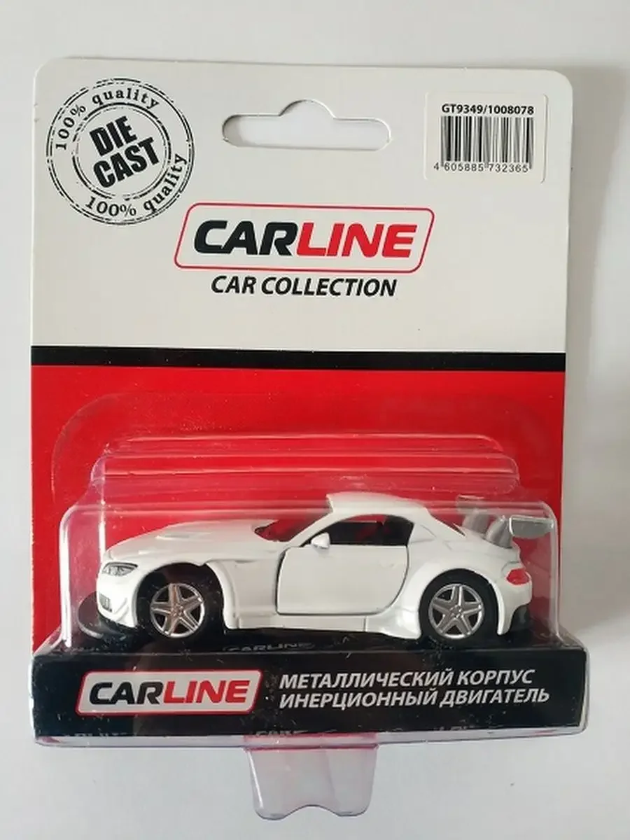 Машинка CARLINE, 1:64 металл, инерционная