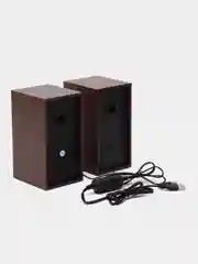 Perfeo колонки "CABINET" 2.0, мощность 2х3 Вт (RMS), бук дерево, USB