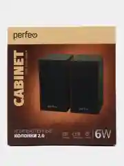 Perfeo колонки "CABINET" 2.0, мощность 2х3 Вт (RMS), бук дерево, USB