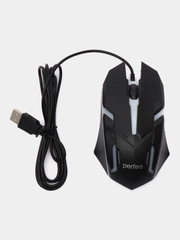 Perfeo мышь оптическая "GRAF", 3 кн, USB, чёрн, GAME DESIGN, 7 цв. подсветка, 1000 DPI